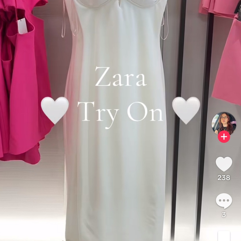 Zara Cream Midi Dress